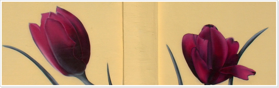 "Bl&uuml;ten-mehr" Wandgestaltung (Teil 01)